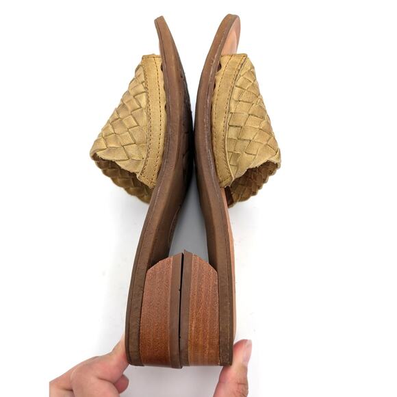 Sofft Ardee Woven Slide Sandals Mojito Green Leather Open Toe Size US6.5 EU37 - Picture 6 of 11